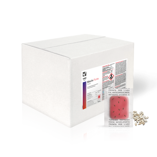 Esca rodenticida derattizzante per topi e ratti Vebi Murin Forte Pasta 20 kg
