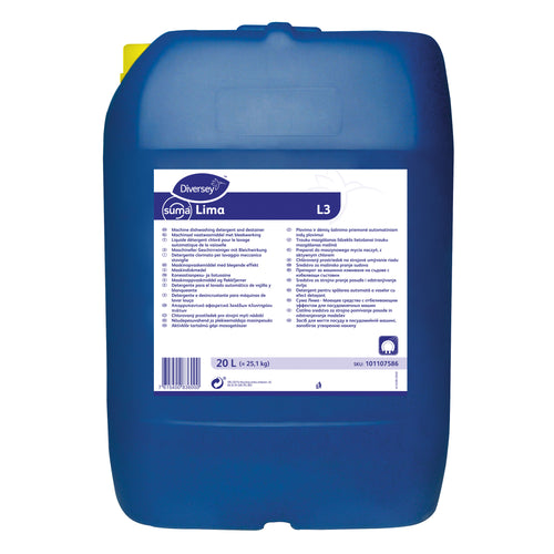 Detergente clorinato lavastoviglie acque medie Diversey Suma Lima L3 20 litri