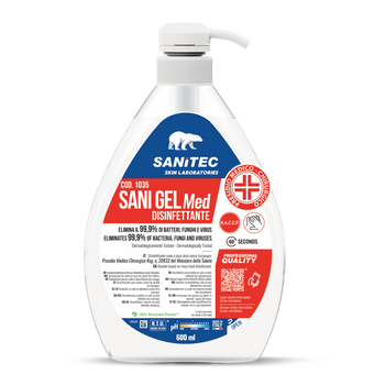Disinfettante mani a base di alcol Sanitec Sani Gel Med 600 ml