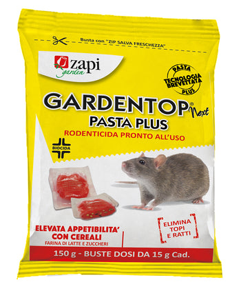 Esca rodenticida in pasta per topi e ratti Zapi Gardentop Next Pasta Plus 150 g