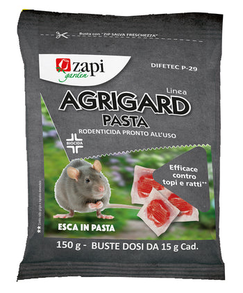 Esca rodenticida in pasta per topi e ratti Zapi Agrigard Pasta Rossa 150 g