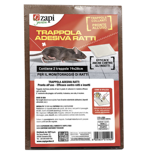 Trappola adesiva per ratti Zapi Trappola Adesiva Ratti 2 tavole