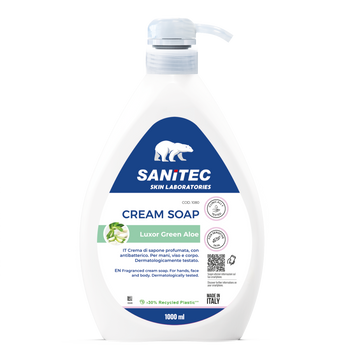 Sapone antibatterico Sanitec Cream Soap Luxor Green Aloe 1 litro