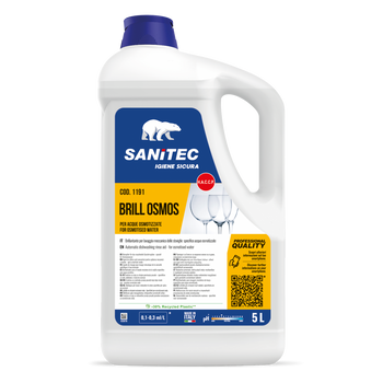 Brillantante per lavastoviglie acque osmotizzate Sanitec Brill Osmos 5 litri
