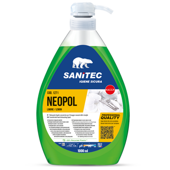 Detergente concentrato per lavaggio manuale stoviglie Sanitec Neopol Limone 6x1 litro