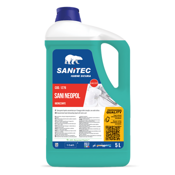 Detergente igienizzante per lavaggio manuale stoviglie Sanitec Sani Neopol 5 litri