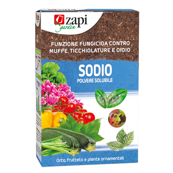 Bicarbonato di sodio corroborante in polvere solubile per piante Zapi Sodio Bio 500 g