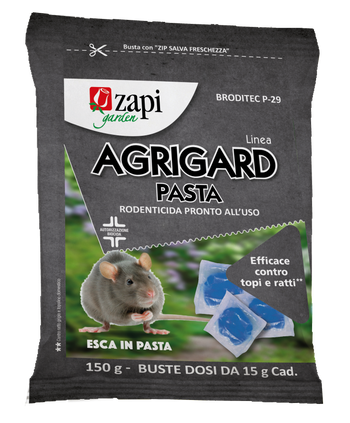 Esca rodenticida in pasta per topi e ratti Zapi Agrigard Pasta Blu 150 g
