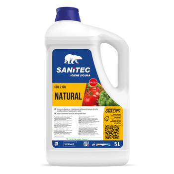 Detergente per il lavaggio di frutta e verdura Sanitec Natural Frutta e Verdura 2x5 litri