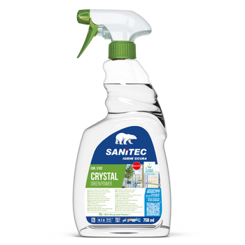 Detergente Ecolabel per vetri e specchi Sanitec Crystal Green Power 750 ml