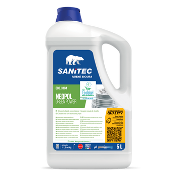 Detergente Ecolabel per lavaggio manuale stoviglie Sanitec Neopol Green Power 2x5 litri