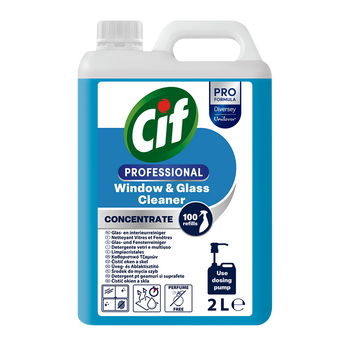 Detergente concentrato per vetri e specchi Diversey Cif Professional 2 litri