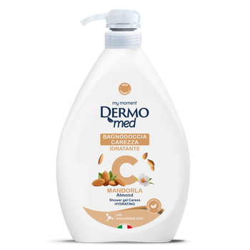 Bagnodoccia idratante Dermomed Carezza 1 litro con dosatore - fronte