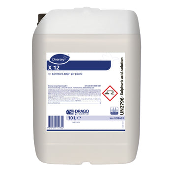 Correttore acido pH per piscina Diversey X 12 10 litri