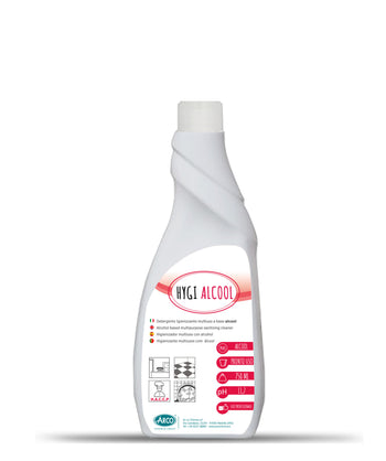 Detergente igienizzante multiuso a base alcol Arco Chimica Hygy Alcool 12x750 ml