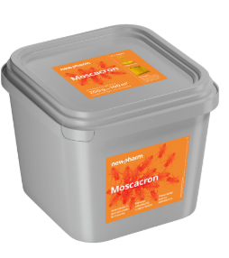 Insektizid gegen Fliegen und Schmeißfliegen Newpharm Moscacron 2 kg