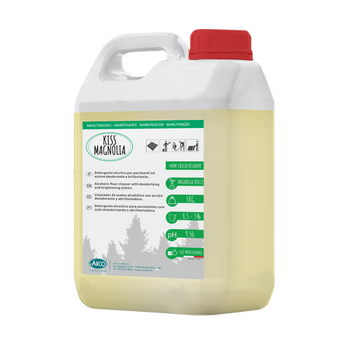 Detergente alcolico brillantante profumato per pavimenti Arco Chimica Kiss Magnolia 4x5 kg