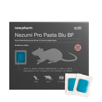 Appât antiparasitaire rodenticide pour souris et rats Nezumi Pro Pasta Blu 1,5 kg