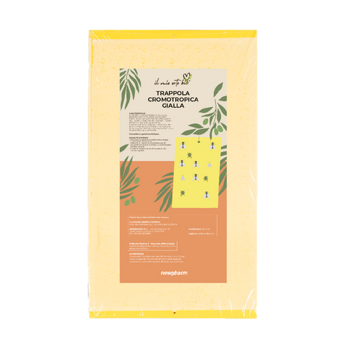 Trappola cromotropica gialla per insetti Newpharm Trappola Cromotropica 10 fogli 40x25 cm
