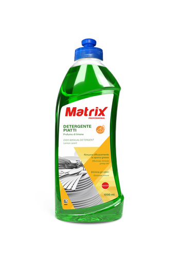 Detergente per lavaggio manuale stoviglie Matrix Piatti Limone 1 litro
