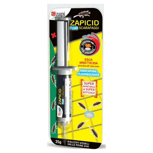 Esca insetticida in gel per scarafaggi Zapicid Fluo Scarafaggi siringa 25 g