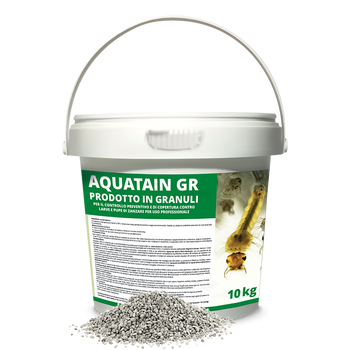 Larvicida ecologico granulare per larve e pupe di zanzara Bleu Line Aquatain GR 10 kg