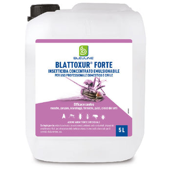 Insetticida concentrato emulsionabile per insetti volanti e striscianti Bleu Line Blattoxur Forte 5 litri