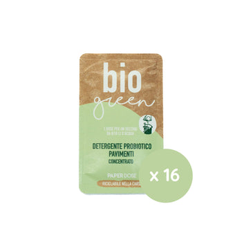 Detergente probiotico per pavimenti in monodose riciclabile nella carta Arco Chimica Paper Dose Bio Green Pavimenti confezione 80 monodosi da 15 ml