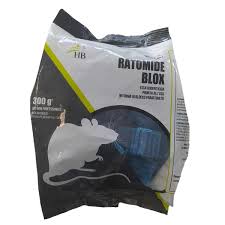 Isca rodenticida para controle de pragas para camundongos e ratos Ratomide Blox 300 gr