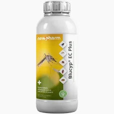 Insetticida per blatte, mosche e insetti vari Newpharm Blucyp EC Plus 1 lt