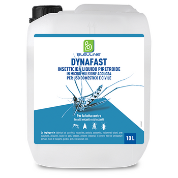 Insetticida liquido piretroide per insetti volanti e striscianti Bleu Line Dynafast 10 litri
