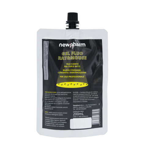 Isca traçadora não tóxica para ratos e camundongos Gel Fluo Rat&Mcasa 200 ml