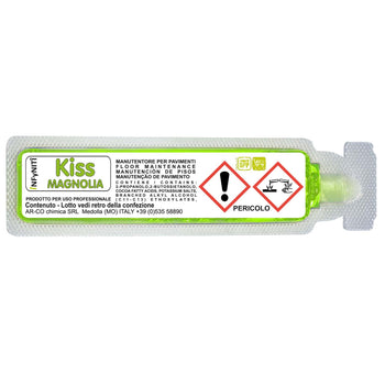 Detergente manutentore alcolico profumato in monodose superconcentrata Arco Chimica Infyniti Kiss Magnolia confezione 160 monodosi da 15 ml