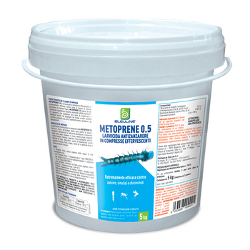 Larvicida antizanzare in compresse Bleu Line Metoprene 0,5 flacone da 10 compresse
