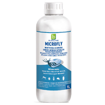 Insetticida acaricida liquido microincapsulato per zanzare, cimici e formiche Bleu Line Microfly 1 litro