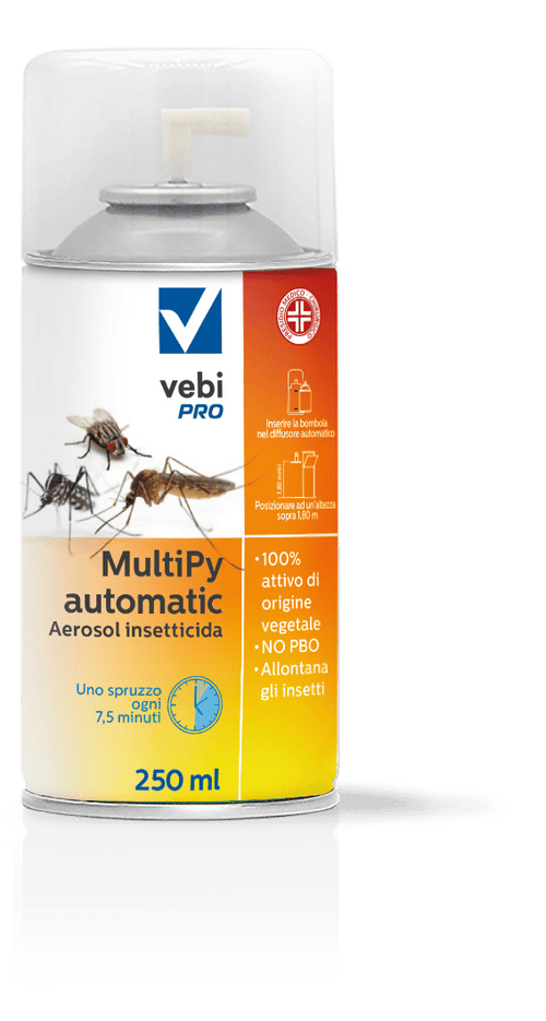 Insetticida aerosol per zanzare e mosche Vebi MultiPy Automatic 250 ml