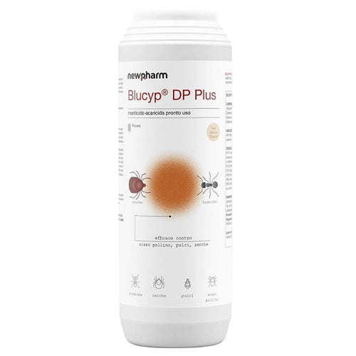 Insetticida acaricida in polvere pronto uso Newpharm Blucyp DP Plus 750 gr