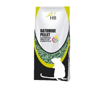 Esca rodenticida derattizzante per topi e ratti Ratomide Pellet 1,5 Kg