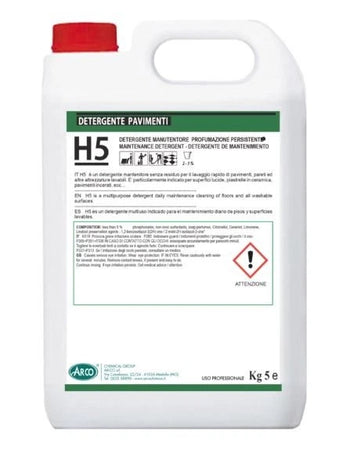 Detergente manutentore per pavimenti Arco Chimica H5 4x5 kg