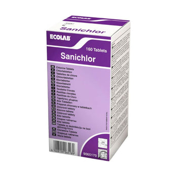 Compresse clorate per sanificazione di superfici Ecolab Sanichlor IT 6 scatolette da 20 blister x 8 compresse