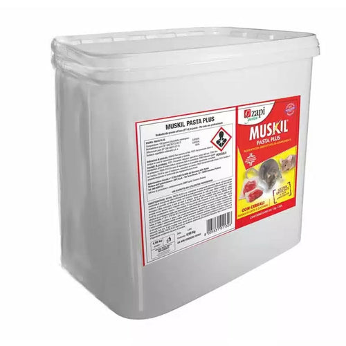 Esca rodenticida derattizzante per topi e ratti Zapi MUSKIL PASTA PLUS 4,98 kg
