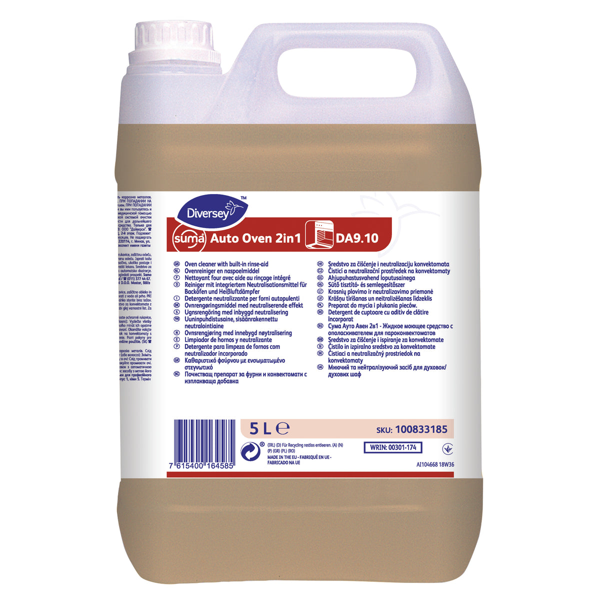 Detergente per forni autopulenti con brillantante Diversey Suma Auto Oven 2in1 DA9.10 2x5 litri