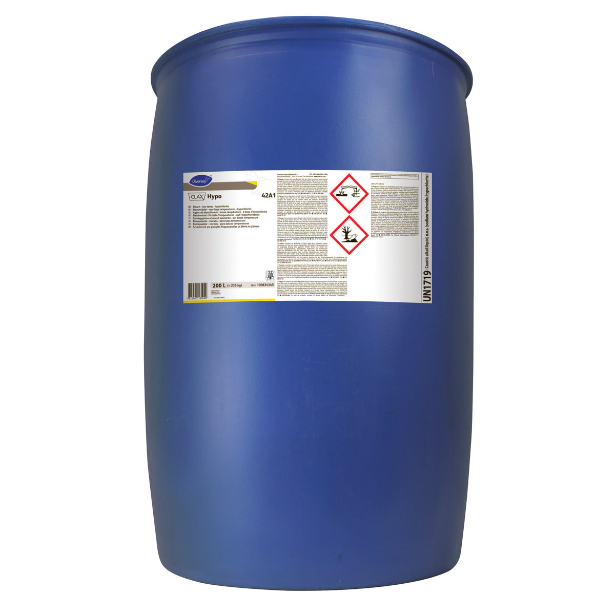 Candeggiante ipoclorito per basse temperature Diversey Clax Hypo 42A1 200 litri