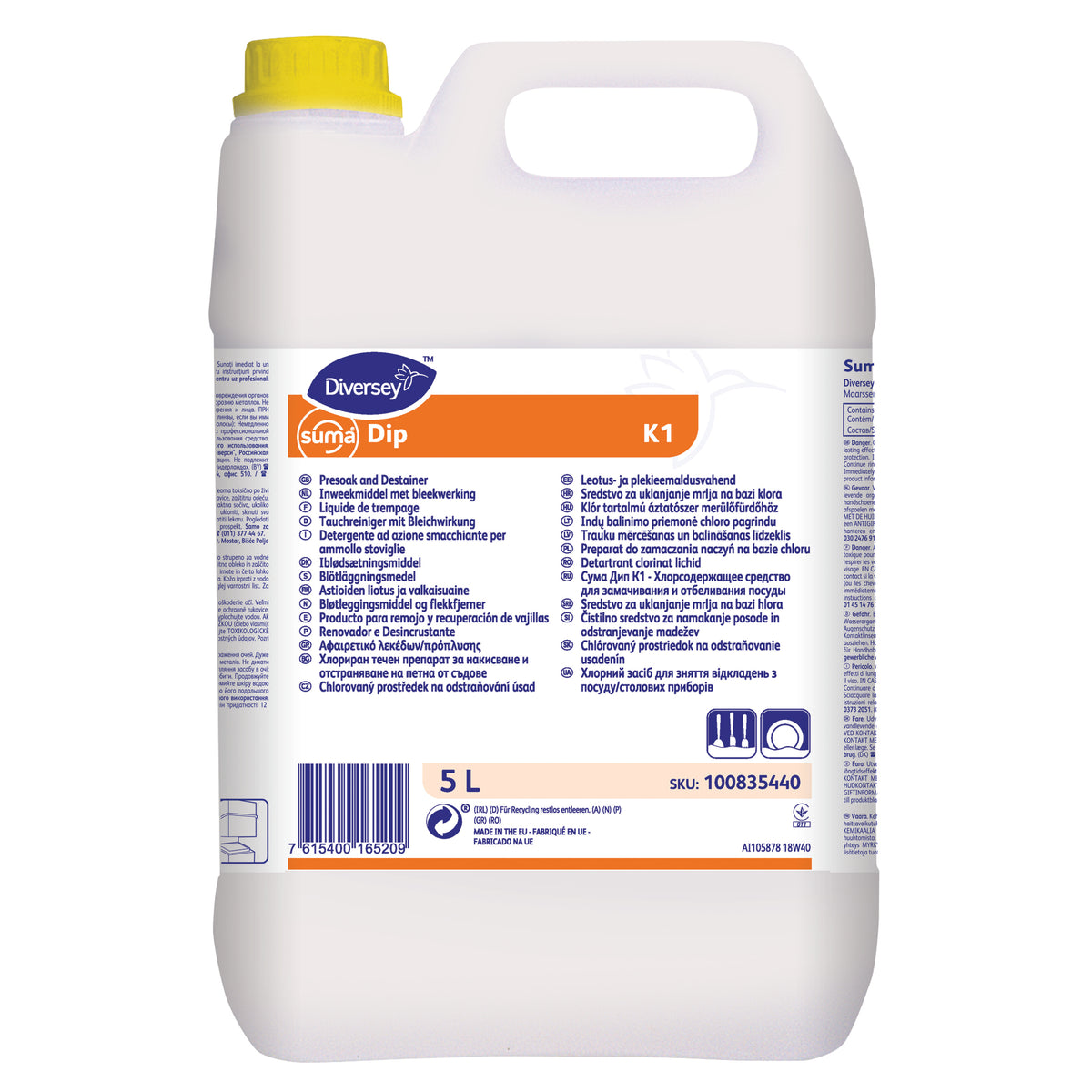 Detergente liquido per l’ammollo/smacchiatura Diversey Suma Dip K1 2x5 litri