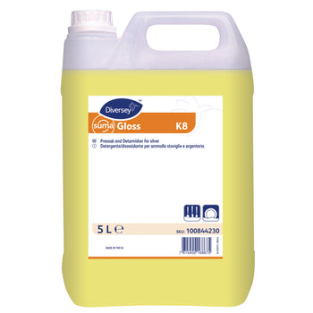 Detergente disossidante per argento Diversey Suma Gloss K8 5 litri