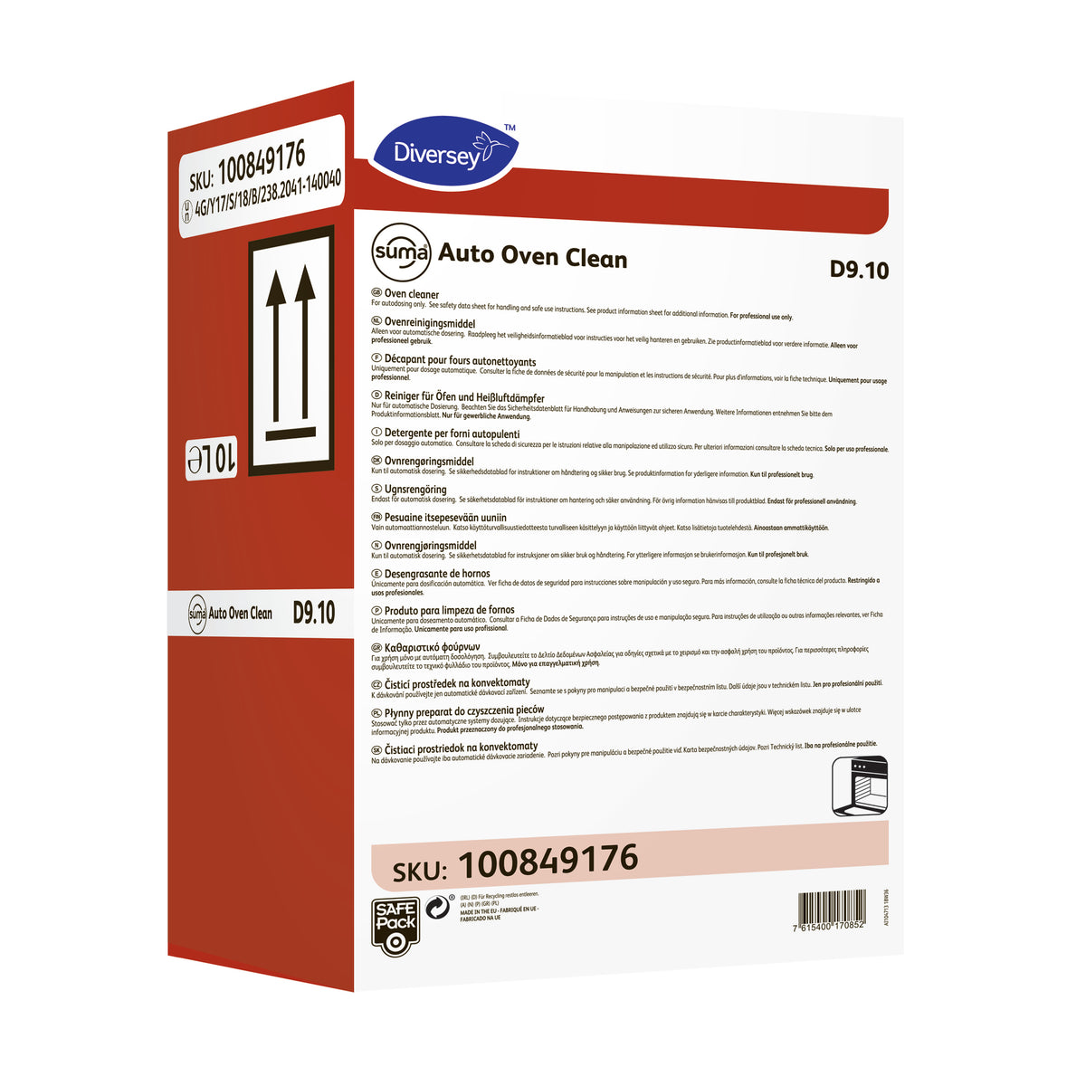 Detergente per forni autopulenti Diversey Suma Auto Oven Clean D9.10 10 litri