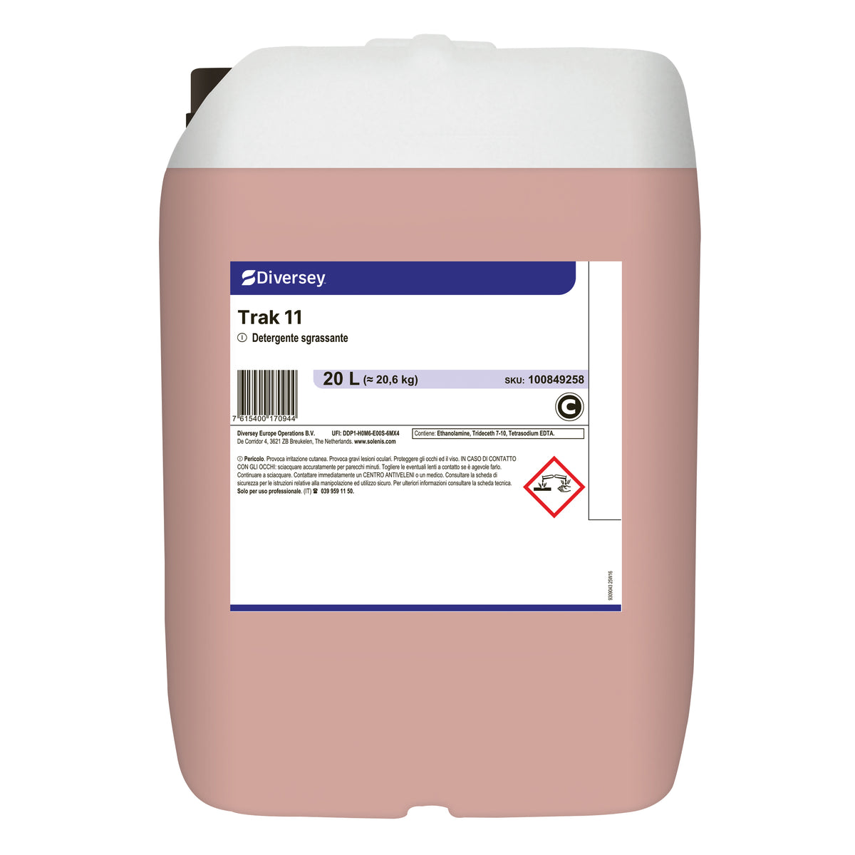 Detergente sgrassante a base acquosa Diversey Trak 11 20 litri