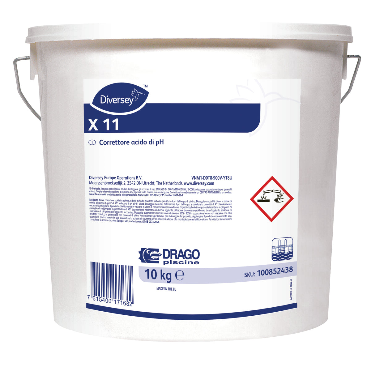 Correttore di pH in polvere Diversey X 11 10 kg