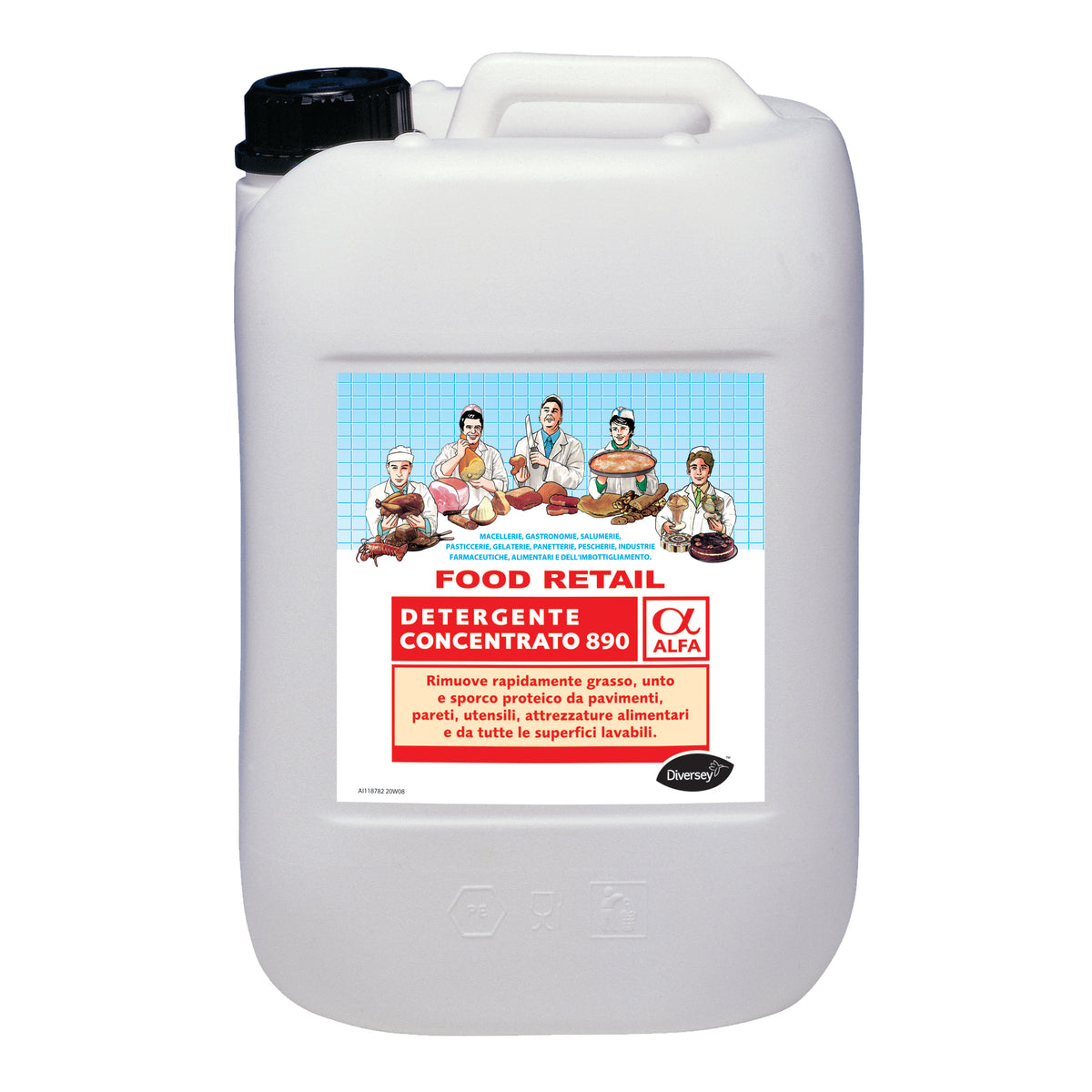 Detergente sgrassante universale concentrato Diversey F.R. Det. Conc. 890 Alfa 10 kg