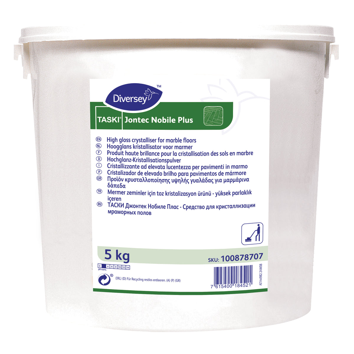Cristallizzante per pavimenti in marmo Diversey TASKI Jontec Nobile Plus 5 kg